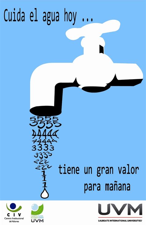 cartel de como cuidar el agua